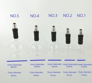 Set bekam vakum isi 14 buah, bekam kaca mulut panjang, kemasan PLA - Product Image 2