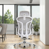 Chaise de bureau exécutive ergonomique en maille confortable et contemporaine, pivotante, avec vérin à gaz certifié Classe 3 et soutien lombaire auto-ajustable