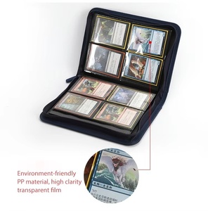 Carpeta con Cierre y 4 Bolsillos para Tarjetas, Capacidad para 128 Tarjetas, Material Exo-Tec, 16 Páginas de Carga Lateral (Negro) - Product Image 5