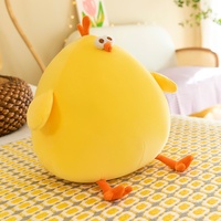 Peluche Super Douce Poulet Jaune Mignon Anime Coussin Confort Cadeau Lit Rembourré avec Remplissage en PP
