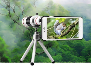 Telephoto ống kính bên ngoài máy ảnh ống kính phổ 12x-18x có thể điều chỉnh với chân máy cho điện thoại di động điện thoại thông minh - Product Image 2