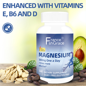 Cápsulas de Magnesio de Alta Calidad 380 mg, Apoyo para la Salud del Corazón y del Sistema Inmunitario para Hombres y Mujeres, Suplementos de Magnesio para el Cuidado de la Salud - Product Image 1