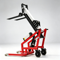 Ventes d'usine - Mini chariot élévateur semi-électrique portable à bras courbé de 600 kg, transpalette AWD, batterie lithium-ion, fourche de 1000 mm