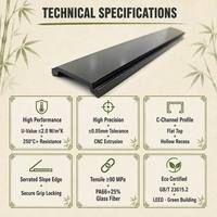 Tira de Barrera Térmica de Nylon PA66 GF25 Moderna al por Mayor para Aislamiento Térmico en Fachadas de Muro Cortina de Aluminio con Rotura de Puente Térmico y Puertas