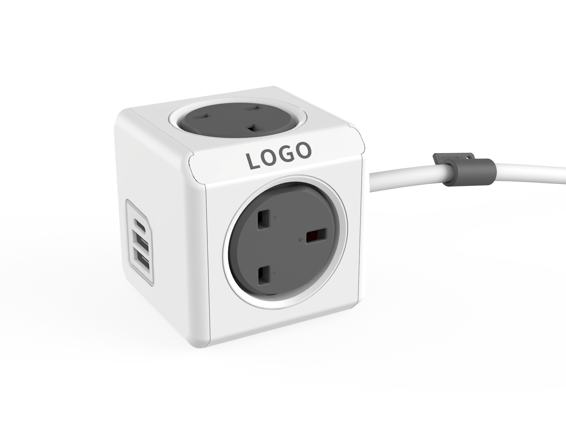 Reino Unido 2USB 1TIPO C con Cable