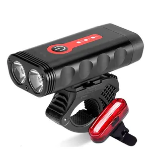 Fiets Beugel Koplamp Road Mountain Waarschuwing Signaal Licht 8000Lms Led Front Light