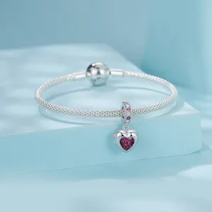 Joyería en forma de corazón de plata esterlina S925 que se puede abrir collar Forever Love para mujer - Product Image 3
