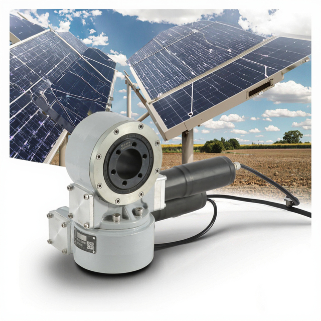 Dual Axis Slewing Drive Motor Speed Reducers for Solar Tracker and Satellite Dish