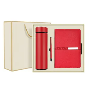 custom novelty luxury corporate advertising promotional items with logo gifts vacuum flask pen A5 notebook business gift set