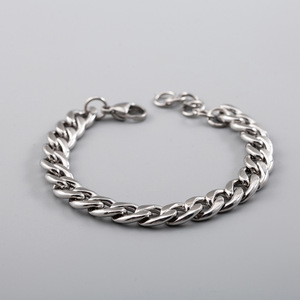 Pulsera de Cadena Cubana de Acero de Titanio, Joyería de Moda Unisex con Diseño Geométrico XYB0089 - Product Image 2