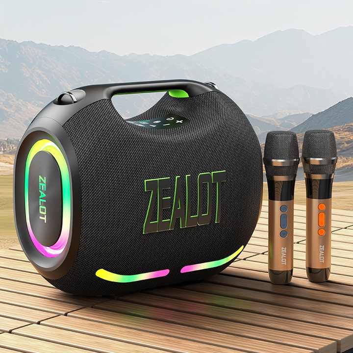 ZEALOT ZE01 Portable Speaker with 2 Wireless Mic 120W Wireless