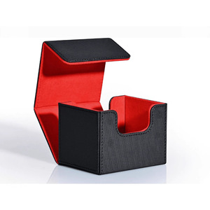 Caja de cubierta de fábrica 100 + Almacenamiento de bloqueo magnético transversal de cuero PU para comerciar jugando para UG para Magic Yugioh - Product Image 2