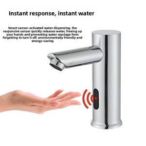 Grifo <span class=keywords><strong>de</strong></span> <span class=keywords><strong>lavabo</strong></span> inteligente infrarrojo automático con sensor, <span class=keywords><strong>de</strong></span> un solo orificio, montado en encimera, con válvula cerámica, para uso transfronterizo - Product Image 3