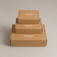 Boîte d'expédition en carton ondulé Kraft personnalisée avec logo, en carton brun recyclé, pour l'e-commerce, les vêtements, les emballages cadeaux