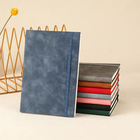 Carnet de notes A5 personnalisable avec doublure en cuir PU souple, carnet de notes avec sangle élastique Cuadernos Escolares, reliure thermique