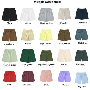 Wholesale Custom Logo Quick Dry Breathable Women Men's Shorts 260GSM Heavyweight Polyester Cotton Anti-shrink Unisex Shorts - Product Image 3