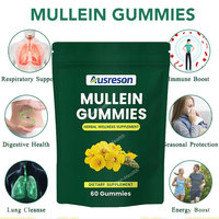 Ausreson OEM Gummies à l'extrait de feuille de molène séchée, compléments alimentaires à base de plantes pour le soutien détoxifiant, la santé pulmonaire, respiratoire et hépatique