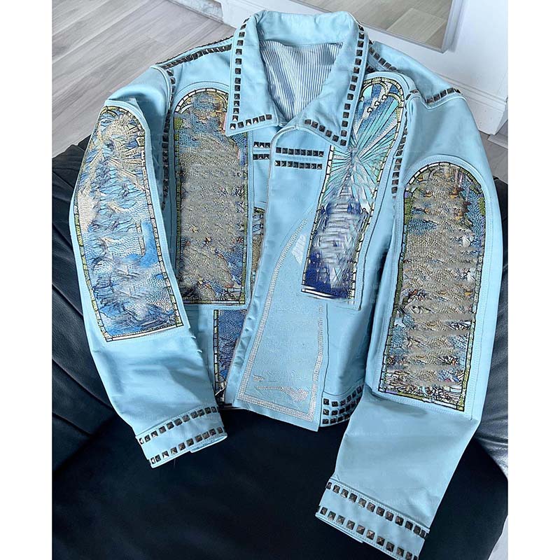 美品♡¥71,500タグ付き♡Rene \"Warmy Jacket\"(濃紺) USA製 90s Champion 