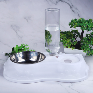 Juego de dispensador automático de agua y comida para perros y gatos Alimentador de mascotas de silicona y acero inoxidable desmontable ecológico - Product Image 5