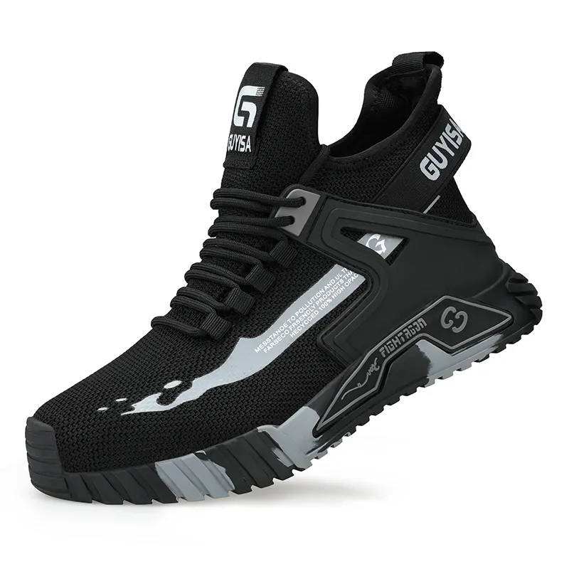 2024 new Manqian GUYISA 남성용 안전 신발 야외 스포츠 스틸 발가락 하이킹 안전 신발