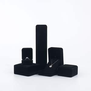 Boîte à bijoux de luxe en velours personnalisable avec logo, pour bagues et pendentifs, emballage rectangulaire haut de gamme pour colliers – Offre Spéciale - Product Image 6