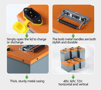 48V 60V 72V Liquid Battery Custom Waterproof Iron Case 3000-Cycle -20-60 High Safety Electric Motorcycle E-Bike Scooter