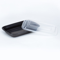 Contenedores Rectangulares Transparentes Desechables para Alimentos, de Grado Alimenticio, Libres de BPA, Aptos para Congelador, con Tapas, para Preparación de Comidas y Almuerzos, Venta al Por Mayor