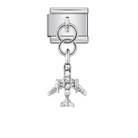 Breloques italiennes colorées à la mode, chat, avion, tour, jupe, soleil rouge, compatibles avec bracelet en acier inoxydable de 9 mm, fabrication de bijoux DIY