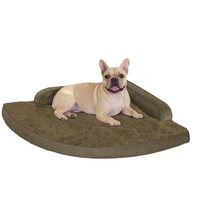 Grand lit pour chien à coins arrondis, orthopédique, rembourrage en coton, style moderne classique, imperméable, antidérapant, lavable, toutes saisons, pour chiens et chats