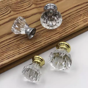 HOT <strong>Crystal</strong> Zinc Single Hole <strong>Gold</strong> Silvery <strong>Knob</strong> Cabinet Handles Cupboard Handles Drawer Pull - Product Image 4