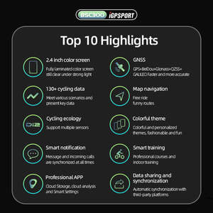 Ordinateur de vélo sans fil BSC300 avec écran couleur, navigation hors ligne, alerte de parcours, compatible avec les vélos de route, VTT et vélos électriques - Product Image 3