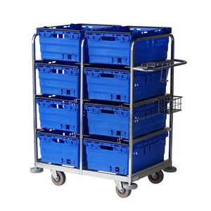 Hot Sell Warehouse Heavy Duty Strudy con mango extraíble Warehouse Tools Bin Cart - Product Image 3