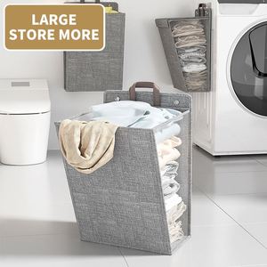 ตะกร้าผ้าพับได้แบบแขวน ตะกร้าใส่ผ้าสกปรก - Product Image 4