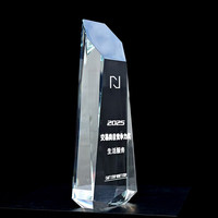 Groothandel Kristallen Award Trofee Kleurenprint Aangepaste Logo Gravure Bedrijfs Eerprijs voor Bedrijfs Evenement Souvenir Cadeau