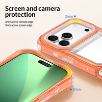 Coque de téléphone de luxe 3-en-1 pour iPhone 18 17 16 15 14 13 12 11 Pro, en TPU souple et acrylique rigide transparent, design élégant et rafraîchissant