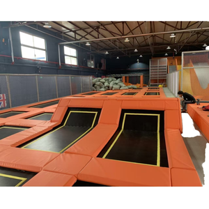 Commercial Large Orange Theme Trampoline Park Indoor Playground Equipment with Professional Jumping Mats and Safety Padding - Product Image 1