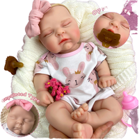 Poupée Reborn Fille en Silicone Intégral Faite à la Main, Peau Veinée, 18 Pouces, Style Bébé Adoptable, Soulage la Solitude, Vente en Gros Direct Usine