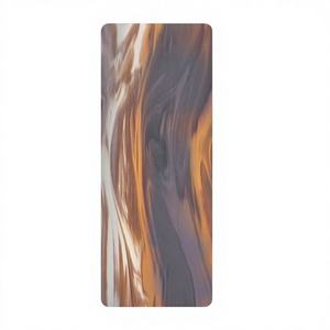 FUXI Pu Rubber Mat Yoga Pilates Fitness Venta al por mayor Custom Curve Printing Pu Yoga Mats - Product Image 1