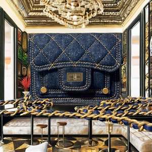 Sacs a main miniatures elegants en cuir PU avec chaine doree style luxueux et tendance fermeture a rabat design elegant et - Product Image 3