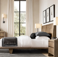 Luxus Neuankömmling Home Schlafzimmer möbel Hotel American Style Holzbett Massivholz King Size Holzbett