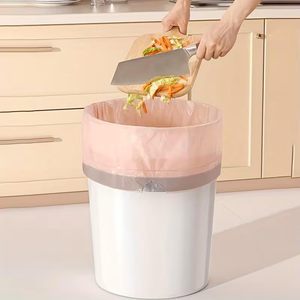 หัวหม่าเหิงชุน ถุงขยะแบบมีเชือกรูดหนาพิเศษและทนทาน 1 ม้วน/50 ชิ้น - ถุงขยะขนาดใหญ่แบบพกพาสำหรับใช้ในครัวเรือน - Product Image 3