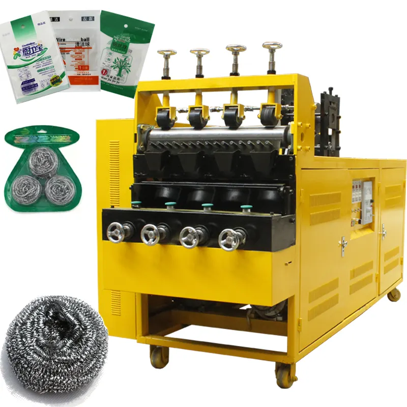 High output Long warranty Kitchen Galvanized stainless steel scourer scrubber making machine