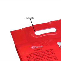 Sacs d'emballage de matériaux de qualité alimentaire de 50kg avec logo personnalisé pour la poignée thermoscellée de farine de maïs, de riz et de blé pour l'expédition d'emballages alimentaires