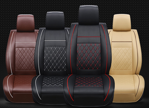 Housse de siège de voiture universelle de luxe en cuir, 9 pièces, ensemble complet, compatible avec les airbags, respirante, adaptée aux voitures, camions, SUV - Product Image 4