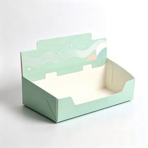 Kraft Paper Eco-Friendly Biodegradable Snack <b>Display</b> Stand Trapezoid Shape Recyclable Four Color Printing Die Cuts Self <b>Box</b> - Product Image 3