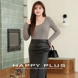 เสื้อผู้หญิงรันฉีสีเทา คอกลม แขนยาว สีพื้น เสื้อชั้นในทรงเข้ารูป สวมใส่สบาย รุ่น N9082 - Product Image 3