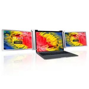 FACTORY PRICE 2 1080P IPS screens extended 12 inch portable laptop triple monitor extender