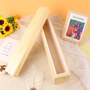 INTODIY Boîte en bois rectangulaire avec couvercle, Moule Tusi, Moule à savon anti-gonflement, Moule en silicone pour savon artisanal à froid - Product Image 2