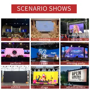 Layar UHD LED P2 P3, layar panel penuh warna sistem lengkap P4 5 6 mm Video Dinding Led 4K 8K