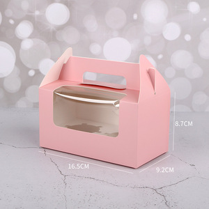 Boîte à gâteaux écologique en carton, personnalisable en gros, pour cupcakes et desserts, blanche, recyclable avec pelliculage mat et gaufrage - Product Image 3